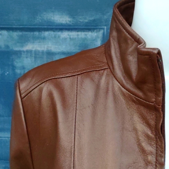 Kenneth Cole Reaction Ladies Luxury Leather Jacket - Picture 13 of 17